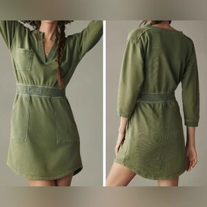 Daily‎ Practice by Anthropologie Utility Mini Dress Moss Women’s Sz L
